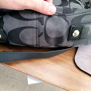 Coach Black and Gray Patterned Messenger Bag VINTAGE